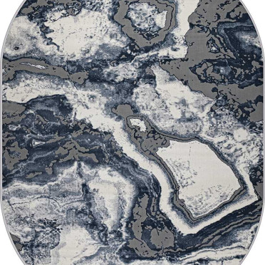 Турецкий ковер Regnum 37601A OVAL BLUE / L.GREY