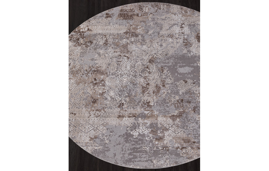 Ковер 03851C - GREY / BROWN - Круг ARMINA