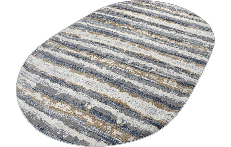 Турецкий ковер Regnum 37939A OVAL BLUE / L.GREY