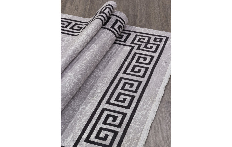 Ковер AB194A - GREY / BLACK - Прямоугольник - коллекция LOTUS