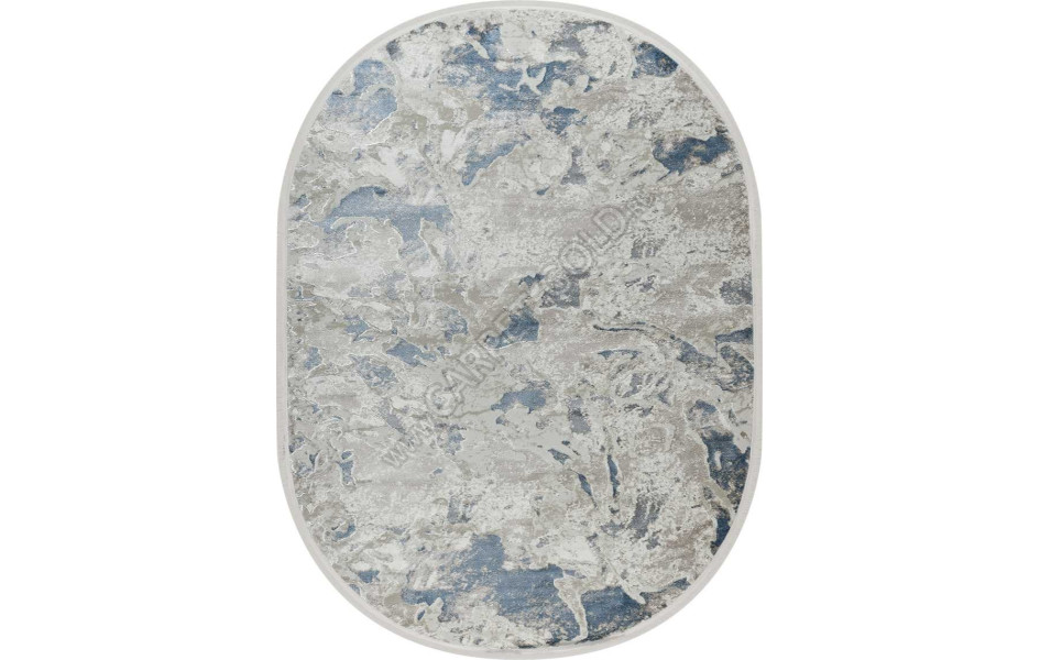 39877A OVAL BLUE / CREAM Nadejda