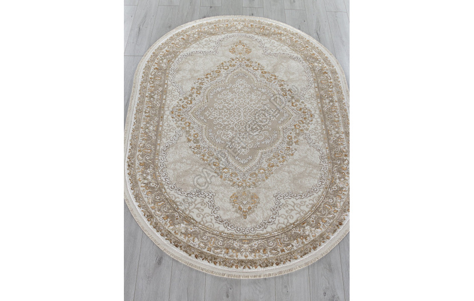 Ковер 27226A - BEIGE / BEIGE - Овал - коллекция MOSSO